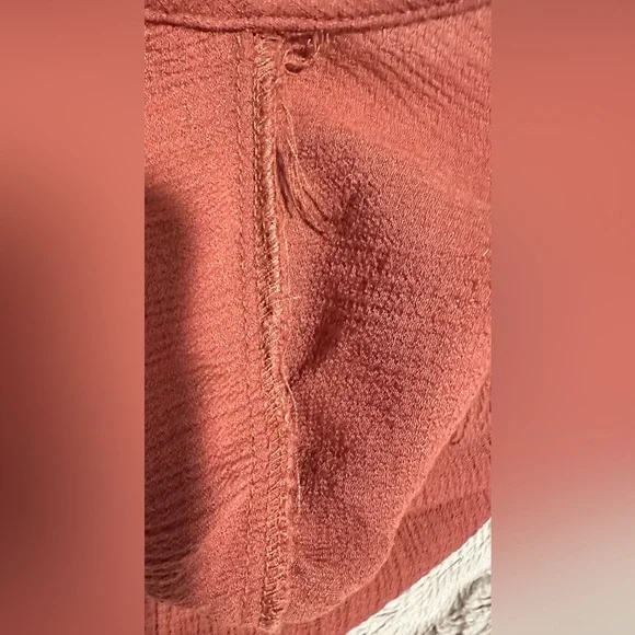 Perch by Blu Pepper Rust Blouse with Back Buttons and Tie Sleeves - Picture 10 of 10